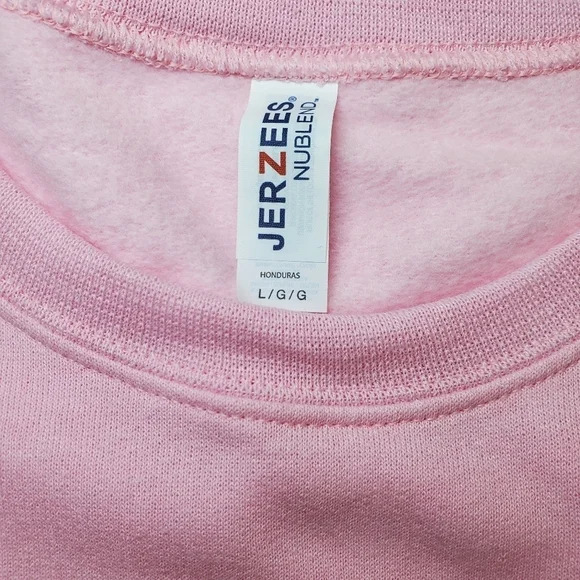 NWOT Fun Pink Jerzees Sweatshirt Sz L - Picture 4 of 8
